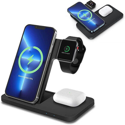 3 in 1 Wireless Charger Dock Charging Station for Apple Watch Iphone 16 15 14 13